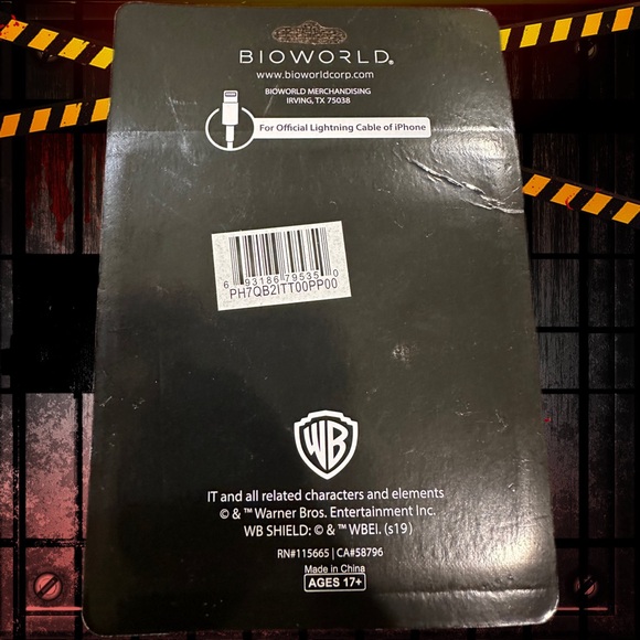 IT Movie Pennywise iPhone Cable Protector Charms Set - Picture 2 of 2